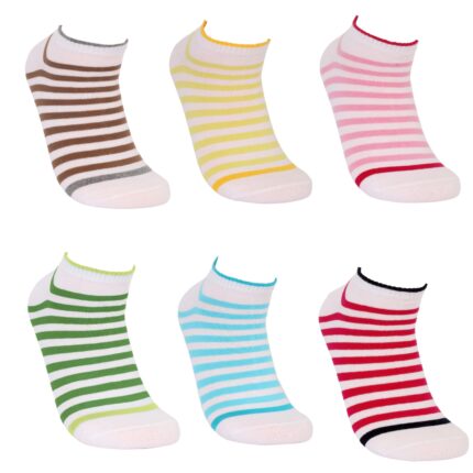 شراب بناتى مشكل وملون - 3 قطع - قطن